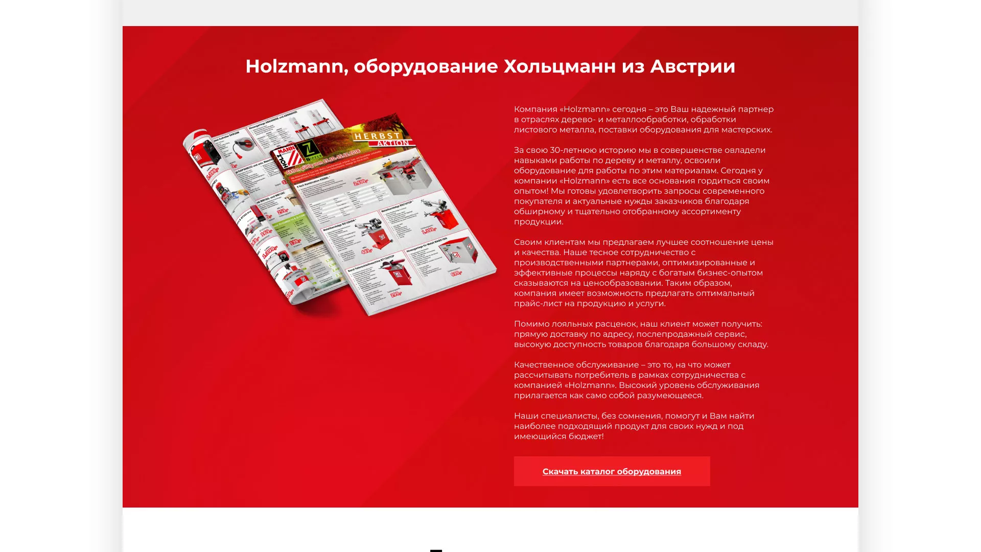 Создание сайта компании «HOLZMANN Maschinen GmbH» в Бронницах